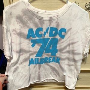 american eagle cropped acdc t shirt